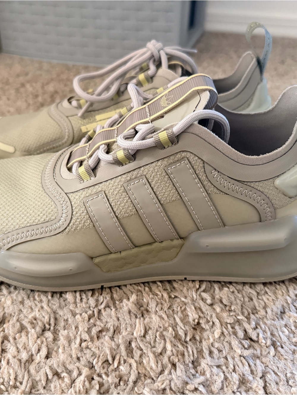adidas Beige and Light Yellow Women's Casual Sneakers